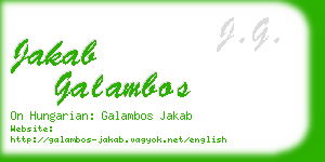 jakab galambos business card